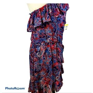 NWT Parker One Shoulder Paisley print dress